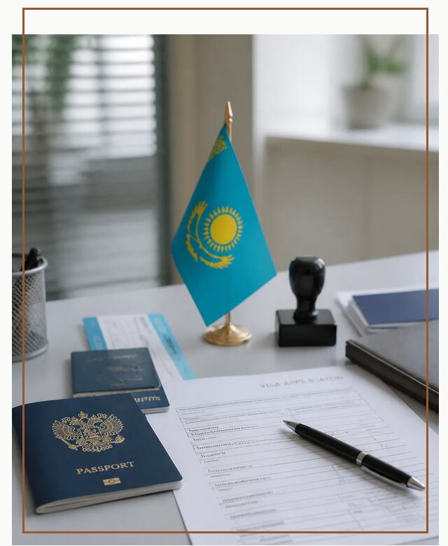 Оформление визы в Казахстан для поездки и работы в Добрянке